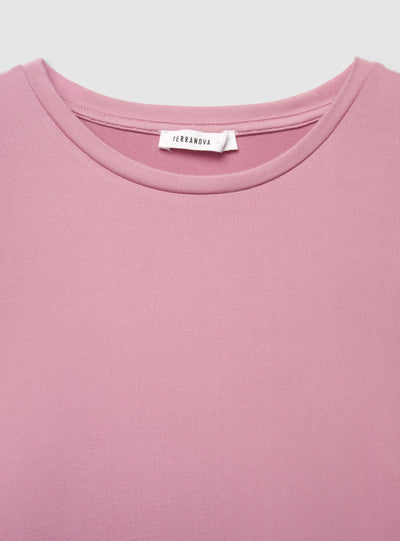 T-shirt manica lunga a tinta unita