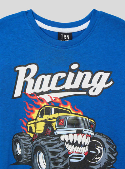 T-shirt con stampa racing