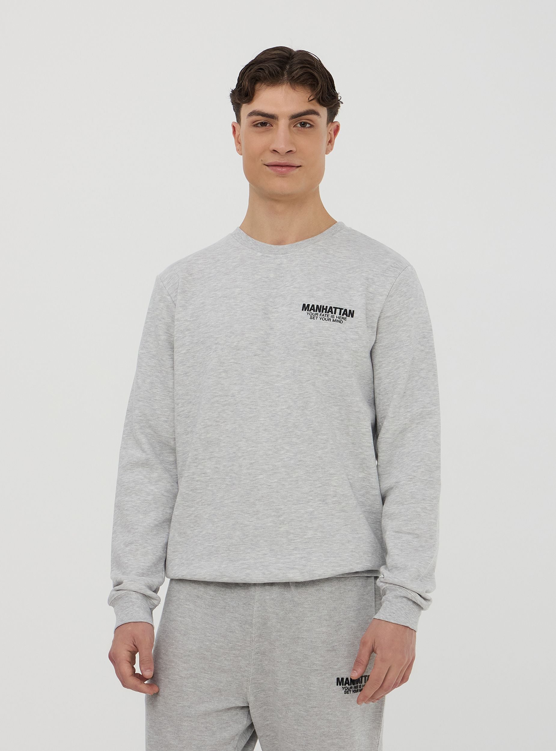 Felpa oversize con cappuccio MP Rest Day da uomo - Grigio chiaro mélange | IT Felpa oversize con cappuccio MP Rest Day da uomo - Grigio chiaro mélange | IT