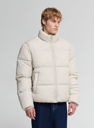 Steppjacke ohne Kapuze in Uni-Farbe