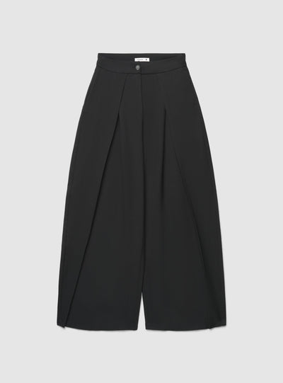 Pantaloni wide leg con doppia piega