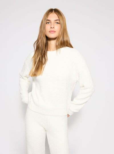 Long teddy-effect pajama set