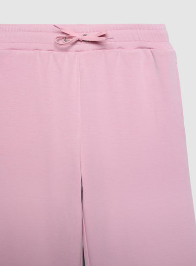 Pantaloni tuta wide leg a tinta unita