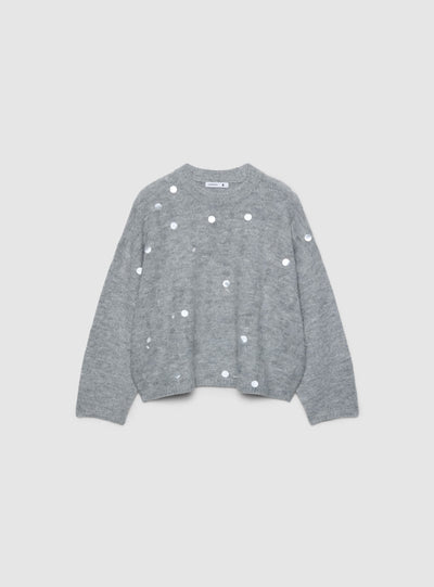 Maglia con applicazioni paillettes