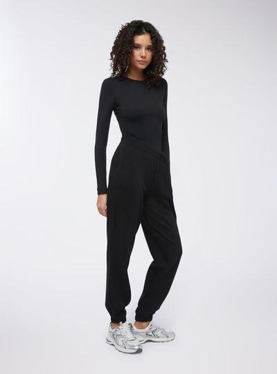 Pack 2 pantaloni tuta a vita alta con polsini