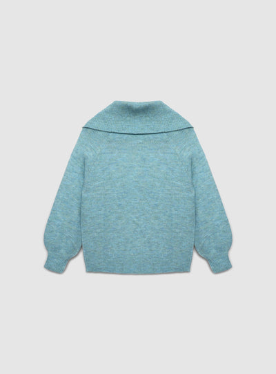 Maglia con collo ampio a tinta unita