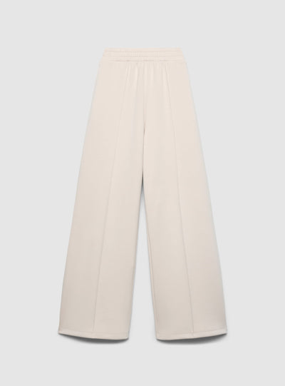 Pantaloni tuta wide leg a tinta unita