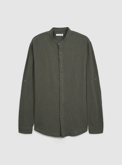 Camicia coreana tinta unita