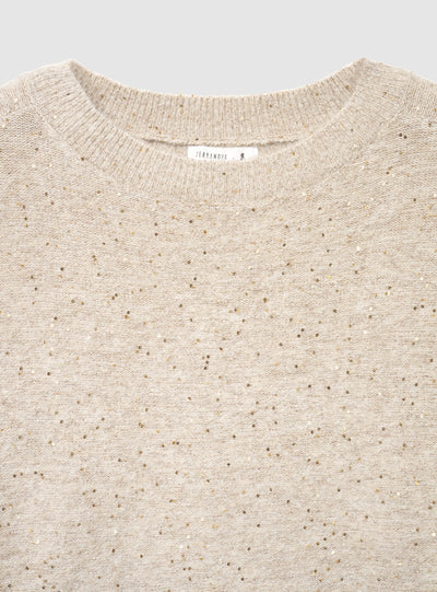 Maglia con effetto luccicante e paillettes