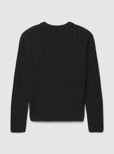 Maglia a trecce girocollo