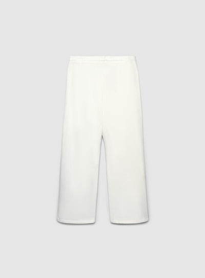 Pantaloni tuta wide leg con patch ricamata