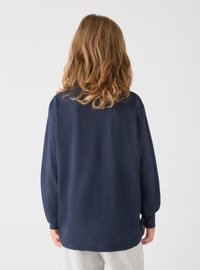 T-shirt manica lunga con stampa college