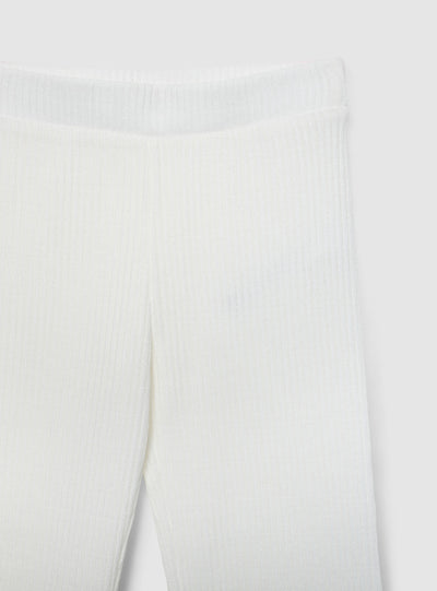Leggings lunghi a costine svasati