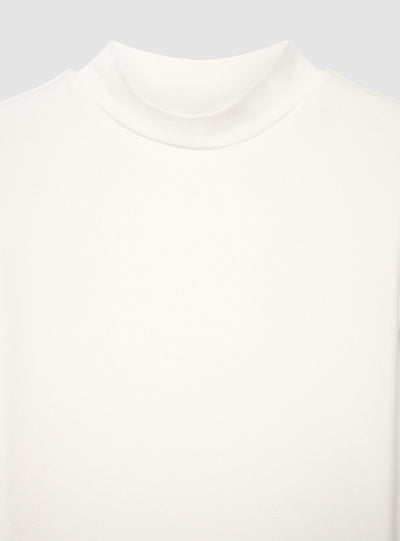 T-shirt crop a lupetto tinta unita