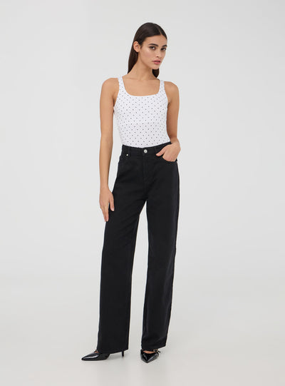 Débardeur élastique à pois