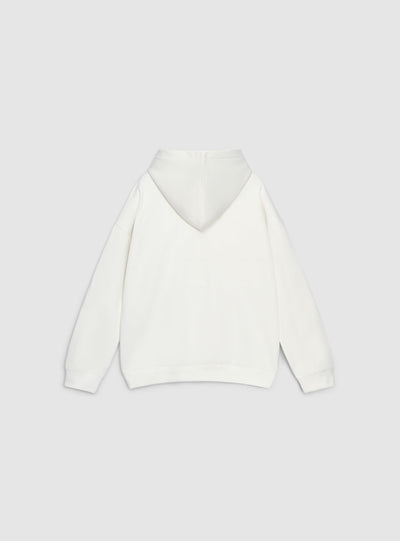 Felpa oversize con cappuccio e stampa con scritta