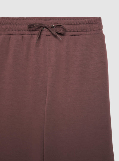 Pantaloni tuta maxi a tinta unita con coulisse
