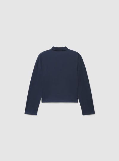 T-shirt over modello polo con ricamo college