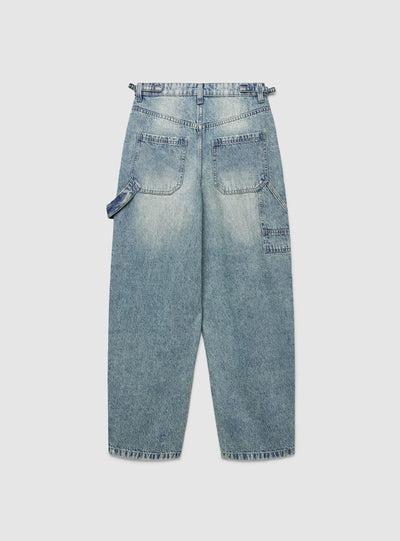 Jeans carpenter con cintura regolabile