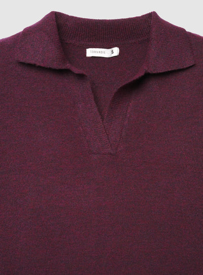 Maglia con collo polo a tinta unita