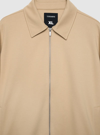 Giubbino con zip e colletto a camicia
