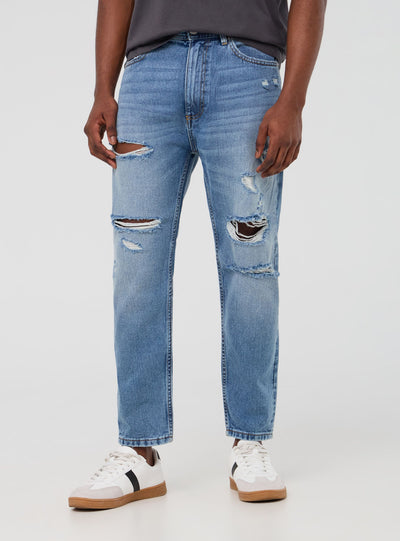 Jeans relaxed con strappi