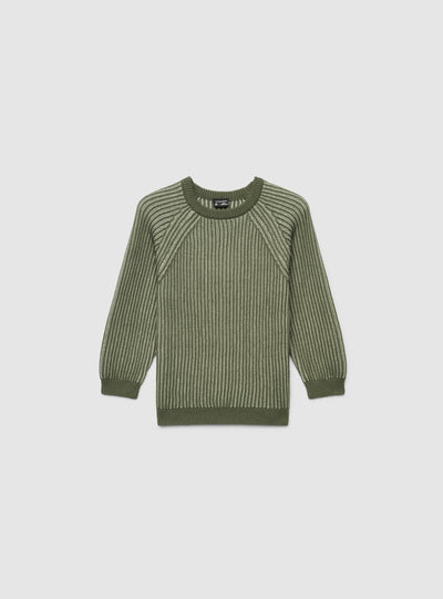 Maglia a coste con maniche raglan
