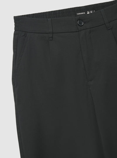 Pantaloni chino wide leg con pinces