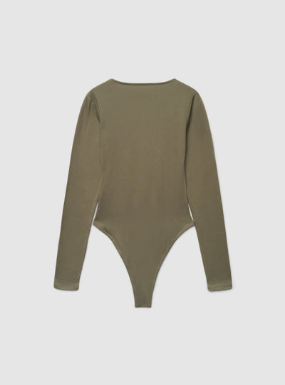 T-shirt body a maniche lunghe tinta unita