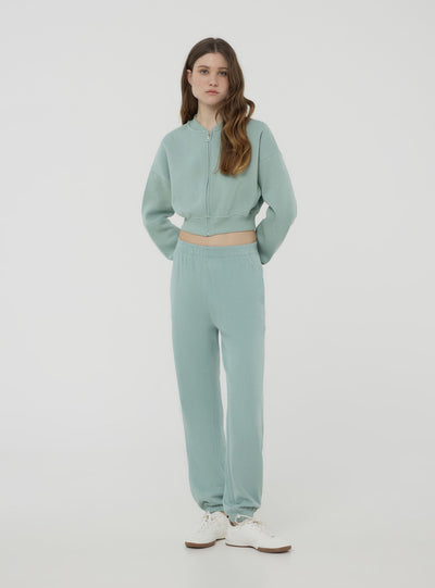 Pantalon de survêtement taille haute avec poignets