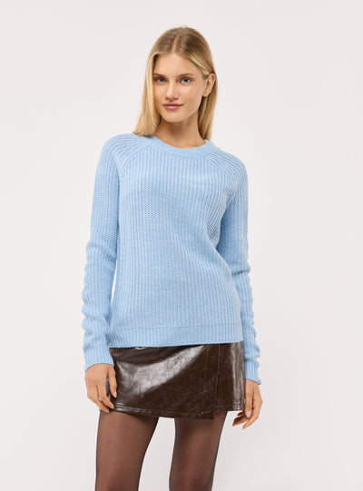 Maglia girocollo a costa inglese