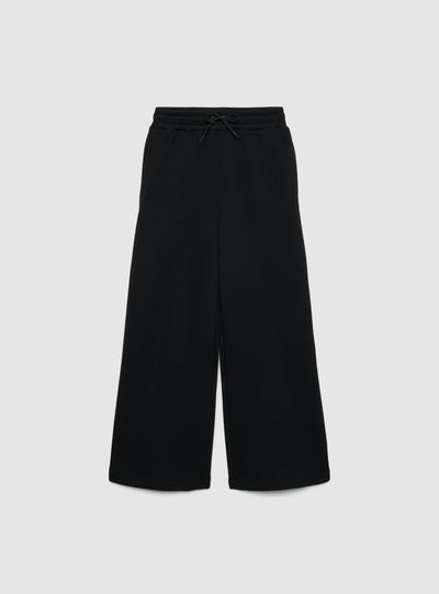 Pantaloni tuta maxi a tinta unita con coulisse