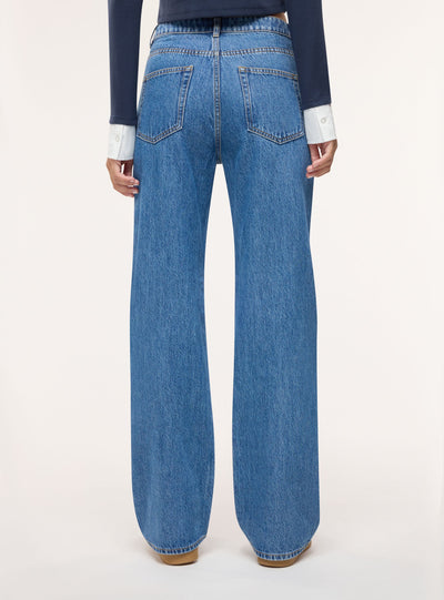 Jeans straight a vita alta