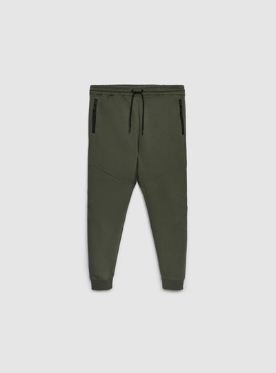 Pantaloni tuta con zip e coulisse