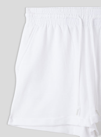Shorts tuta a vita alta con risvolto