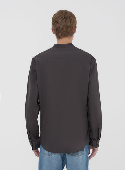 Camicia coreana in misto lino