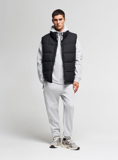 Gilet imbottito puffy con collo alto