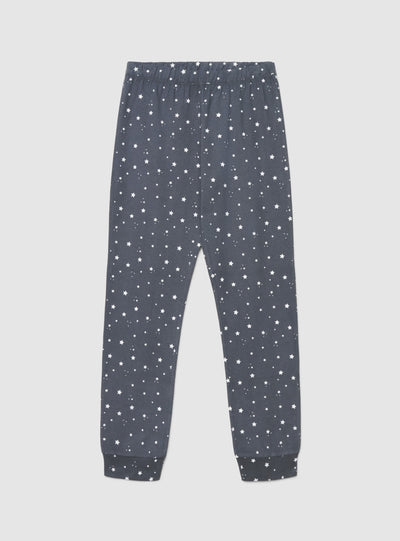 Set pigiama con t-shirt a maniche lunghe e stampa stelle e luna
