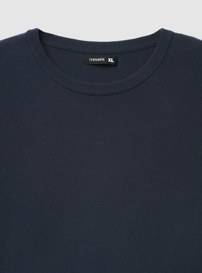 Maglia girocollo a tinta unita