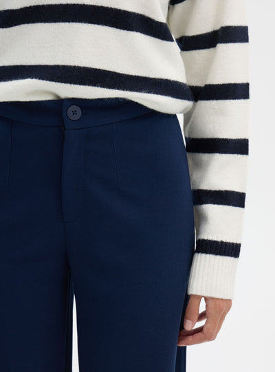 Wide-Leg-Hose aus Scuba