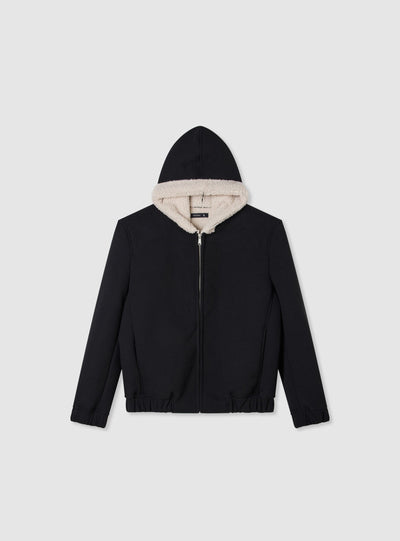 Velour jacket with hood