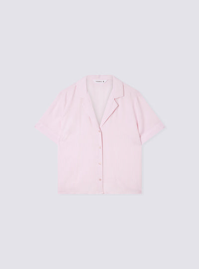 Camicia ampia a righe con revers