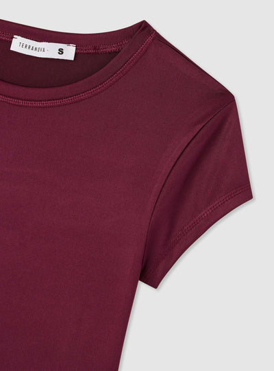 T-shirt a tinta unita a manica corta