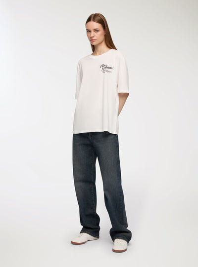 T-shirt ample avec impression devant/dos
