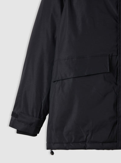 Parka imbottito con cappuccio e tasche