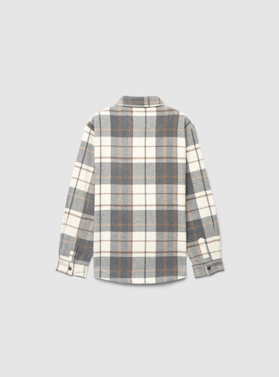 Camicia overshirt a quadri con tasche