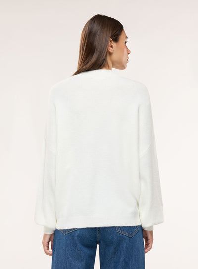 Maglia ampia con scritta ricamata