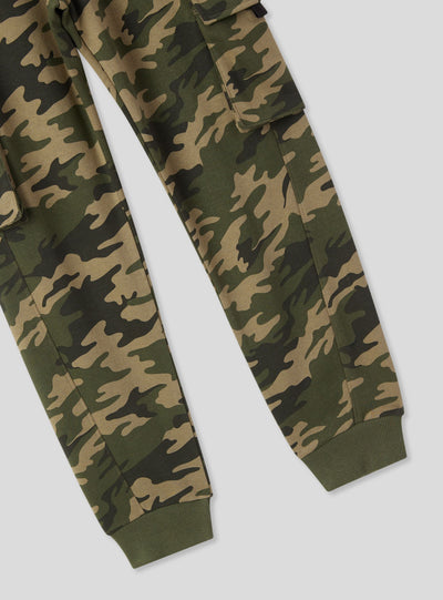 Camouflage cargo tracksuit trousers