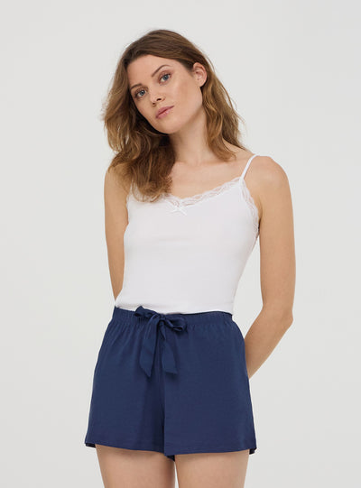 Pantaloncini del pigiama tinta unita con coulisse