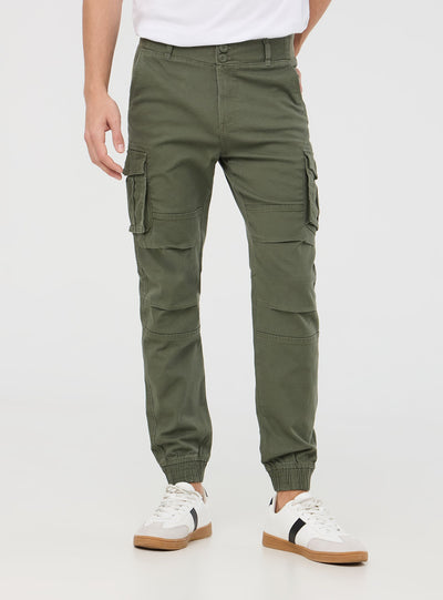 Pack 2 pantaloni cargo con polsini